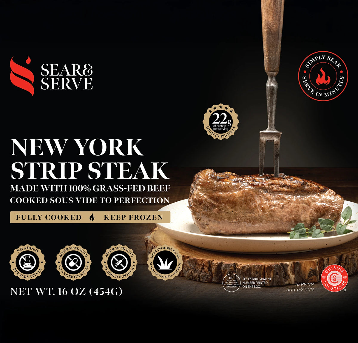New York Strip Steak – Made with 100% Grass-Fed Beef